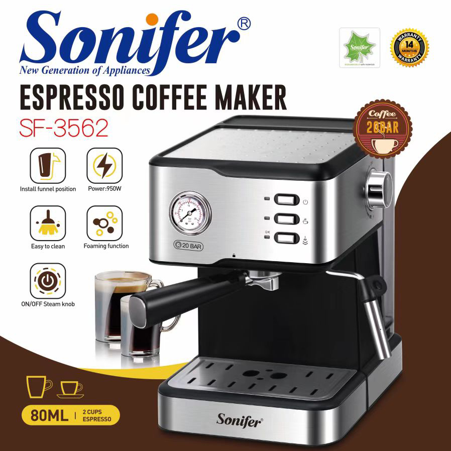 Sonifer SF-3562 – Peşəkar Dadlı Espresso və Kapuçino Aparatı